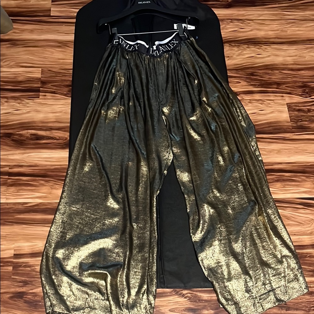Dylan Gold Metallic Trousers
